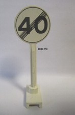 Lego 14pb02 City Road Sign Panneau Signalisation "40" du 6306 1060 MOC - A85