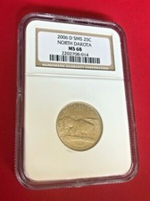 2006 D SMS Quart De Dollar Dakota Du Nord NGC MS 68