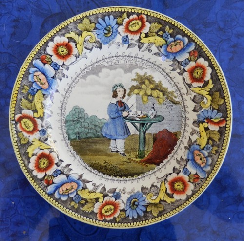 Rare assiette polychrome - assiette,