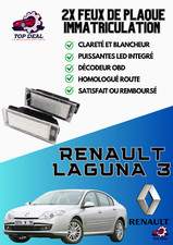 2x Feux de plaque d'immatriculation LED Renault Laguna III de 2007 à 2015