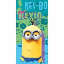 Serviette de bain / drap de plage LES MINIONS KEVIN BO pour fille ou garçon
