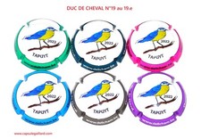 Série de 6 Capsules de champagne - DUC DE CHEVAL  N°19 au 19.e