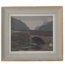 peinture ancienne huile paysage nature signé Raymond TELLIER (1897-1985)