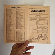 DINKY  CATALOGUE TARIF FEBRUARY 1957 dinky  meccano horby
