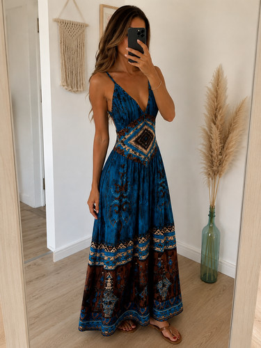Robe longue bohème - , taille