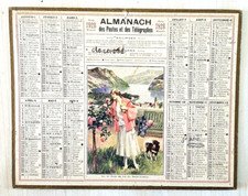 Almanach calendrier ptt - calendrier, 1928