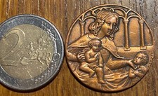 MÉDAILLE DE BERCEAU MERE ET