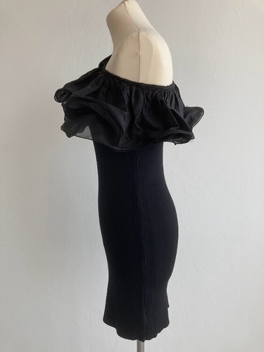 Robe croisé moulante noire - croisé,