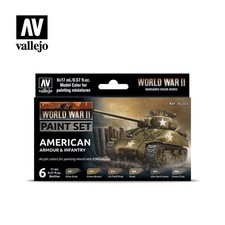 (VAL70203) - AV Vallejo Model Color Set - WWII American Armour&Infantry