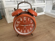 Réveil Orange Ancien Vintage Rétro Collection Déco Jaz