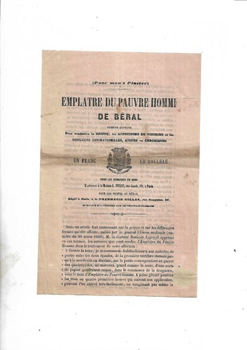 1860 prospectus publicité - 1860., prospectus.