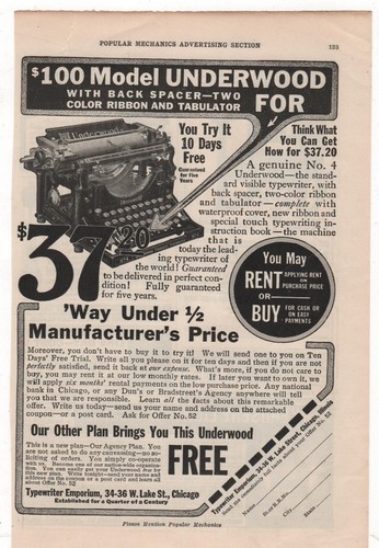 Typewriter emporium underwood - typewriter,
