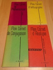 Lot de 4 livres " Mon carnet orthographe, mathématique , conjugaison..."