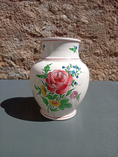 Vase boule faience de st - vase,