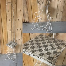 Lampadaire Pied de Lampe Art Deco Design Moderniste Ancien Fer Forgé Vintage