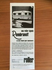 Publicité caravane ROLLER Rembrandt 1970 camping vintage