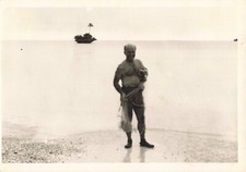 ANCIENNE PHOTOGRAPHIE COLLECTION PECHE PECHEUR AU FILET