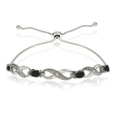 Argent Sterling Noir Saphir et