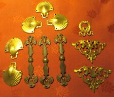 ORNEMENTS anciens CHARDON COQUILLE GUIRLANDE LAITON doré RESTAURATION DECORATION
