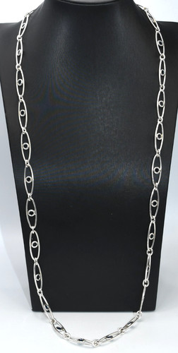 Collier chaîne longue bleu - collier,