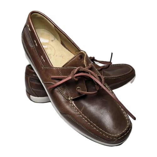 Clarks leather docksider shoes - leather,
