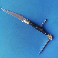 CALMELS 3 Pièces, ancien, LAGUIOLE, couteau corne