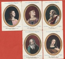 5 CHROMOS-IMAGES PIEUSES -  CHOCOLAT D'AIGUEBELLE - LES GLOIRES DE L'EGLISE