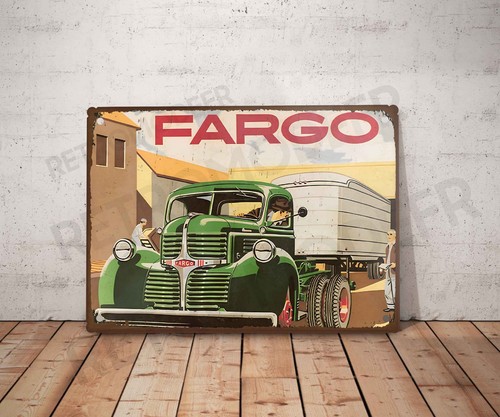 Plaque métal vintage fargo - plaque,