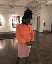 Trouve Draped Collared Orange