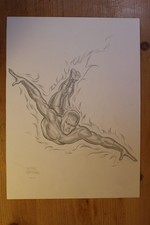 Superbe crayonné de Thomas Frisano, LA TORCHE