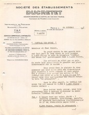 1935 SOCIETE DES ETS DUCRETET
