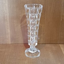Vase En Cristal D'arc Art Déco Motifs Géométriques Carrés