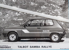 Photo Presse PEUGEOT TALBOT SAMBA RALLYE modèle 84   ta24