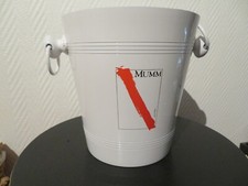 SEAU A CHAMPAGNE MUMM METAL BLANC TBE