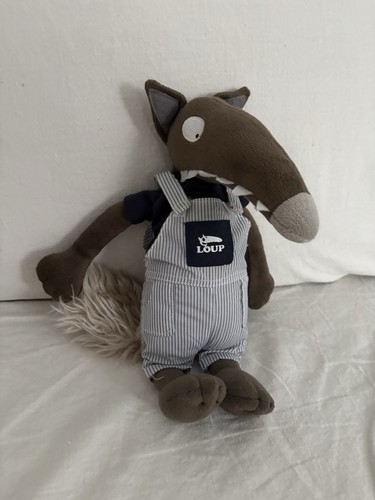 Peluche loup auzou - loup, en