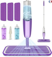 Balais Serpillère Vaporisateur, MEXERRIS Balai Lave Sol avec Reservoir Spray 