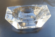 TRES BEAU cendrier cristal Val St Lambert Art Déco vintage