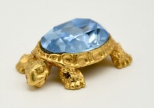 tortue en cristal taillé