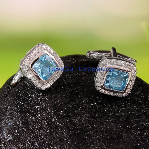Naturel topaze bleu zircone - bleu, &