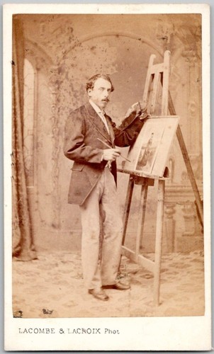 Cdv 1870 portrait peintre - cdv, à