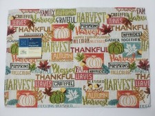 Home Collection Placemat Napperon Fall Background 13" x 18". Set of 4.