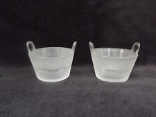 ancienne salière poivrière verre Saint-Louis Baccarat ? forme lessiveuse bassine