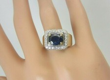 Bague En Saphir Bleu Et