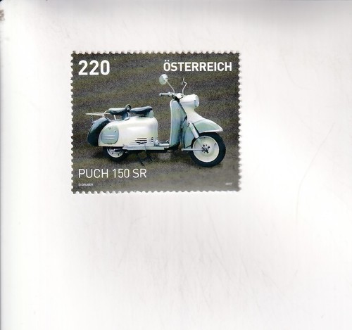 Timbre autriche moto puch 150 - timbre,
