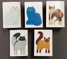 Lot de 5 boîtes d'allumettes,  thème : "chat"  (Ba/158)