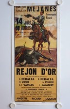 Affiche Corrida MEJANES 1979 PERALTA - VIDRIE - PELLEN - VARGAS - JALABERT