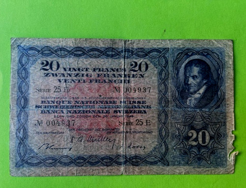 Billet francs suisse - suisse,