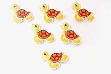 LOT 6 BOUTONS BOIS : tortue