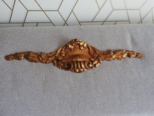 ancien FRONTON CORNICHE GARNITURE DE MEUBLE BRONZE MIROIR HORLOGE CLOCK COMTOISE