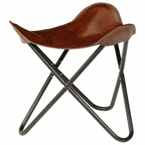 Pouf papillon cuir - pouf,